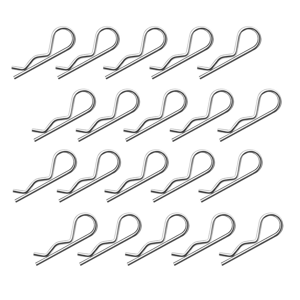  [AUSTRALIA] - 20Pcs R Clips Retaining Cotter Pins, Heavy Duty Zinc Plated Cotter Pin Hairpin Assortment Kit for Use On Hitch Pin Lock Systems - M2.5 X 55mm 20pcs-M2.5*55mm