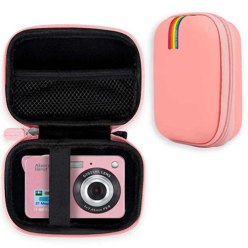 Leayjeen Camera Case Compatible with AbergBest Kids Camera, 21 Mega Pixels 2.7" LCD Rechargeable HD Digital Camera (Case Only) (Pink) Pink - LeoForward Australia