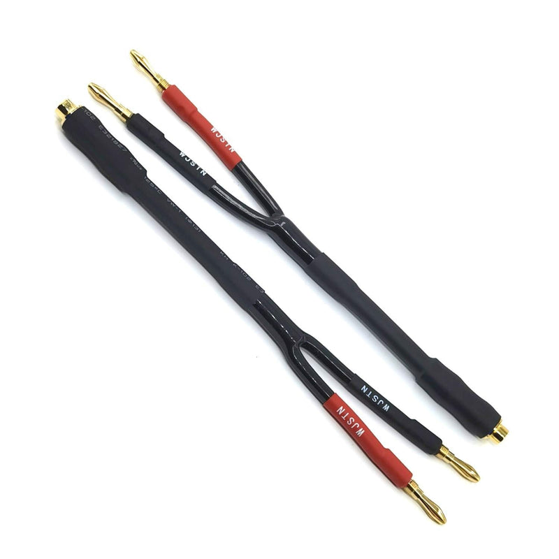 WJSTN RCA (Female) to Banana Plug Cable 6- in Speaker Conversion Cable Banana Waterproof Home Speaker Audio Connection Cable 2 Pack - LeoForward Australia