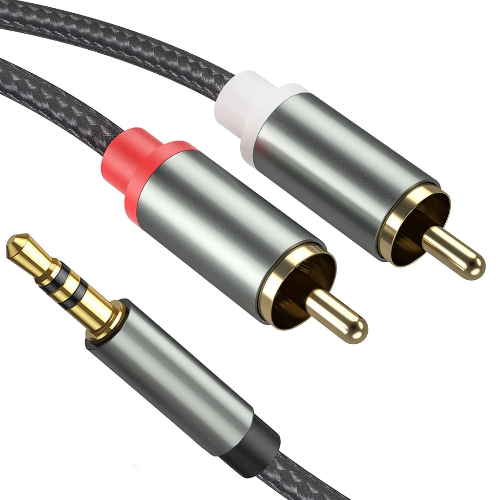 Froggen RCA Cable 3.5mm to 2-Male RCA Adapter Audio Stereo Cable, RCA to 3.5mm Audio Cable Nylon Braided Y Splitter Compatible Smartphones, MP3, Tablets, Speakers, Home Theater, HDTV(3.6ft/1.1M) 3.5mm RCA - LeoForward Australia