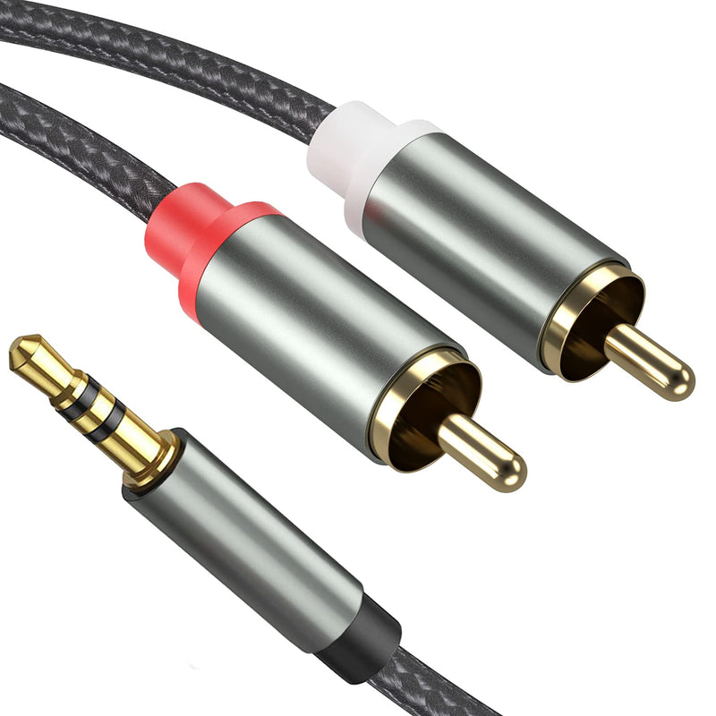 Froggen RCA Cable 3.5mm to 2-Male RCA Adapter Audio Stereo Cable, RCA to 3.5mm Audio Cable Nylon Braided Y Splitter Compatible Smartphones, MP3, Tablets, Speakers, Home Theater, HDTV(3.6ft/1.1M) 3.5mm RCA - LeoForward Australia