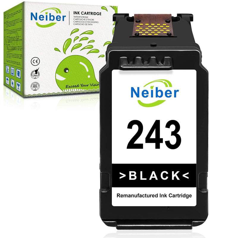 Neiber Remanufactured Ink Cartridge Replacement for Canon PG-243 PG243 243 Black Fit for Pixma MG3022 MG2522 TR4520 TR4522 MG2922 MG2920 TS202 MX492 MX490 iP2820 TS302 MG2520 MG2525 TS3322 Printer - LeoForward Australia