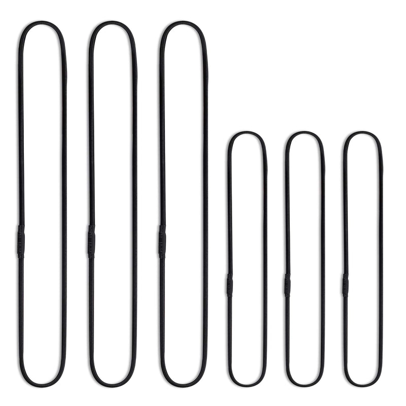  [AUSTRALIA] - Mictop Universal Elastic Bands Replacement for Microphone Shock Mount Mic Holder Clamp Clip Anti-aging Rubber Rings, 6PCS (black) black