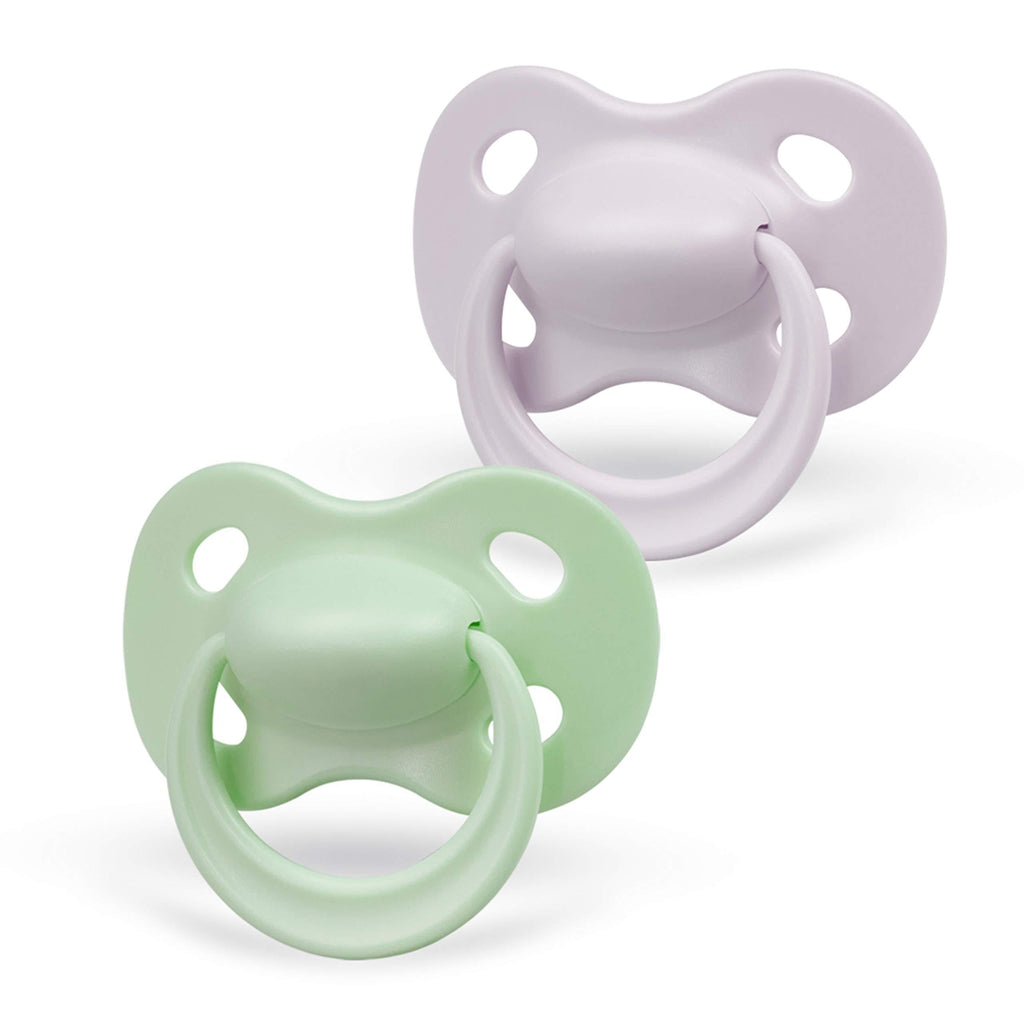 Medela Baby Pastel Pacifier for 0-6 Months, Perfect for Everyday Use, Bpa Free, Lightweight & Orthodontic, Baby Pacifiers for Boys & Girls - 2 Pack, Green/Grey 0-6 Month - LeoForward Australia