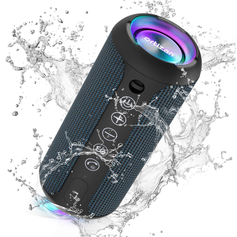 Ortizan Portable Bluetooth Speaker, IPX7 Waterproof Wireless Speaker with 24W Loud Stereo Sound, Outdoor Speakers with Bluetooth 5.0, 30H Playtime,66ft Bluetooth Range, Dual Pairing for Home Navy - LeoForward Australia