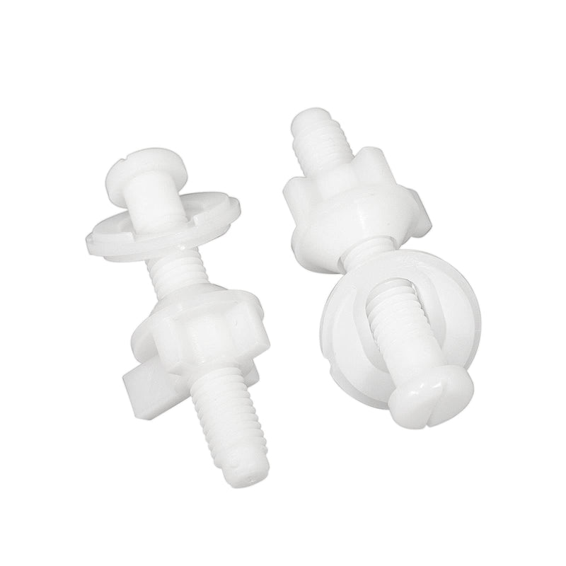 Toilet Seat Bolts with Nuts and Washers, Hinges Replacement Parts, Plastic Screws, Universal Ver.1 - LeoForward Australia