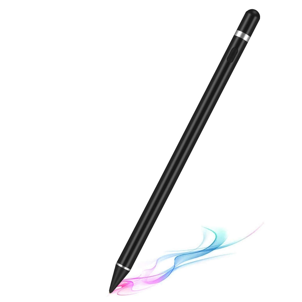 Rechargeable Active Stylus Pens for Touch Screens, Digital Stylish Pen Pencil Compatible with iPhone iPad (Black) Black - LeoForward Australia