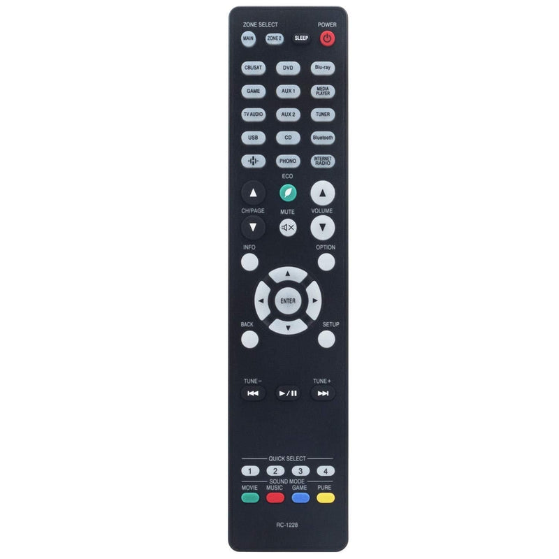 RC-1228 Replace Remote Applicable for Denon AV Receiver AVR-X2400H AVR-S730H AVR-S930H AVR-X3400H AVR-S950H AVR-S920W AVR-X2300W AVR-X1300W AVR-X3200W AVR-X2200W AVR-S910W AVR-X5200W AVR-X3300W - LeoForward Australia