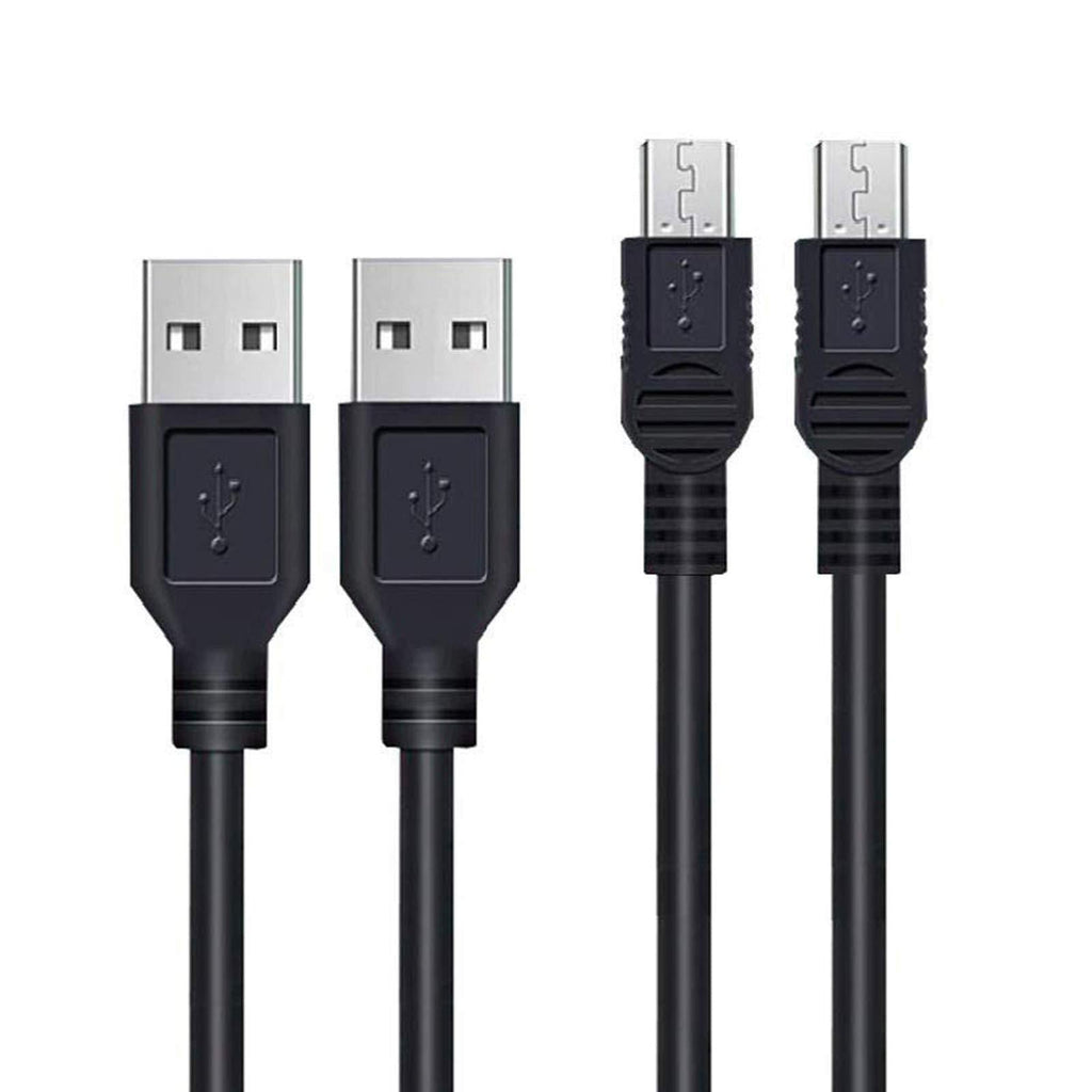  [AUSTRALIA] - PS3 Controller Charging Charger Cable, 10FT 2Pack Long Mini USB Data Sync Transfer Charger Cord Compatible with Playstation 3, PS3 Slim, PS Move Controller