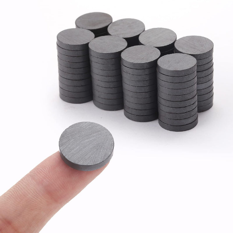 Ceramic Industrial Magnets - 0.709 Inch (18mm) Round Disc Ceramic Magnets - Flat Circle Magnets for Crafts, Science & DIY - Ferrite Small Magnets Perfect for Refrigerator, Whiteboard, Fridge - 80 PCs - LeoForward Australia