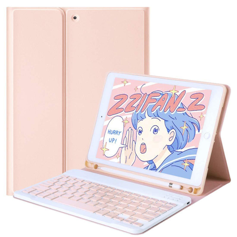  [AUSTRALIA] - Lively Life Bluetooth Keyboard for iPad 10.2 8th 2020/7th Generation 2019, iPad Air 3 2019, iPad Pro 10.5 2017, Protective Case with Detachable Wireless Keyboard, Built-in Pen Holder - Pink 10.2"&10.5"