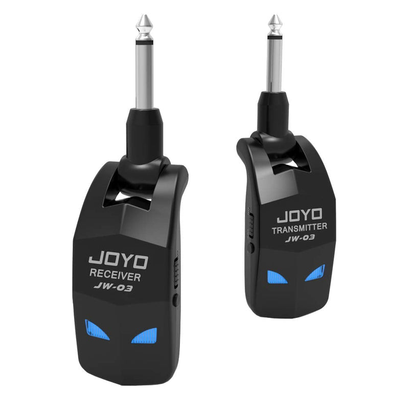  [AUSTRALIA] - JOYO 2.4GHz Wireless Guitar System 4 Channels Rechargeable Audio Wireless Transmitter Receiver for Guitar Bass Electric Instruments (JW-03)