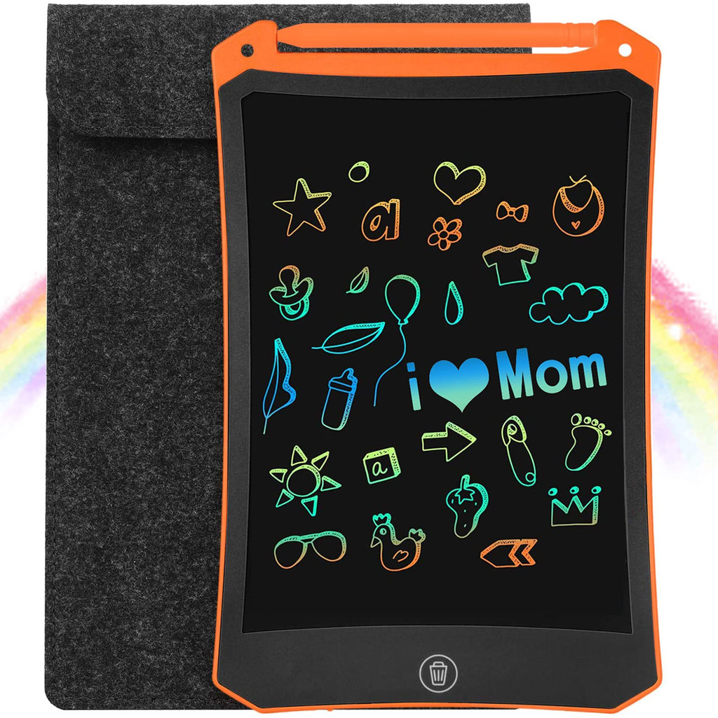  [AUSTRALIA] - LEYAOYAO LCD Writing Tablet, Colorful Drawing Tablet with Protect Bag, Kids Drawing Pad 8.5 Inch Doodle Board,Toddler Boy and Girl Learning Toys Gift for 3 4 5 6 Years Old (Orange) orange