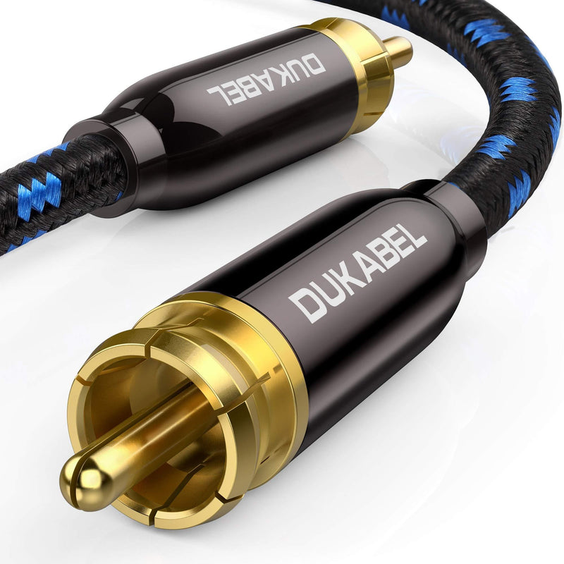 DUKABEL Digital Coaxial Audio Cable, Audiophile Subwoofer Cable with Premium Material for Superior Sound, RCA to RCA Digital Audio Cable for HiFi Systems -2.4M/8Feet 2.4M / 8FT - LeoForward Australia