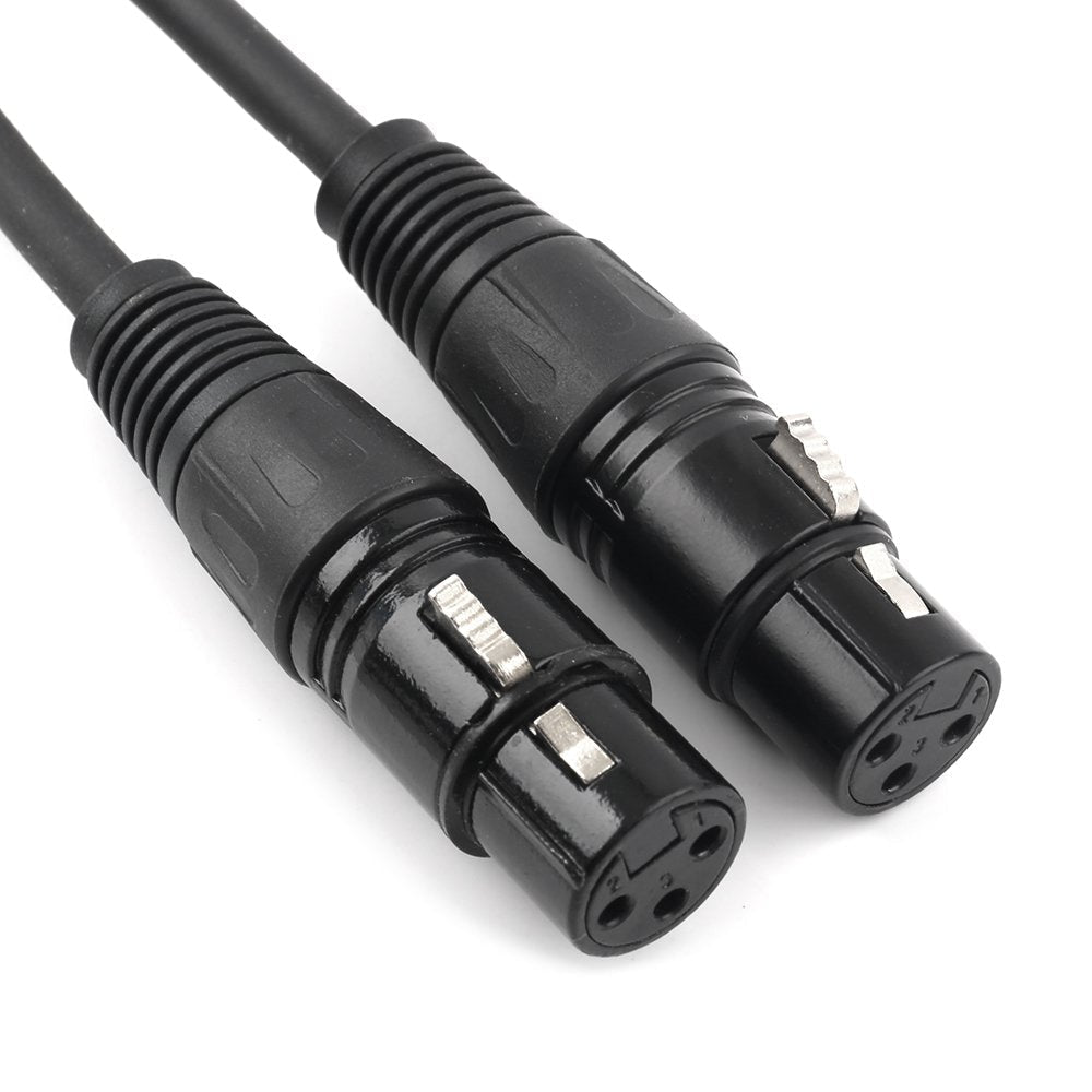  [AUSTRALIA] - NANYI XLR Female to Female Splitter Microphone Cable XLR to XLR Patch Cables, 3-Pin XLR Female to Female mic Cable DMX Cable Patch Cords with Oxygen-Free Copper, (5FT) 5FT