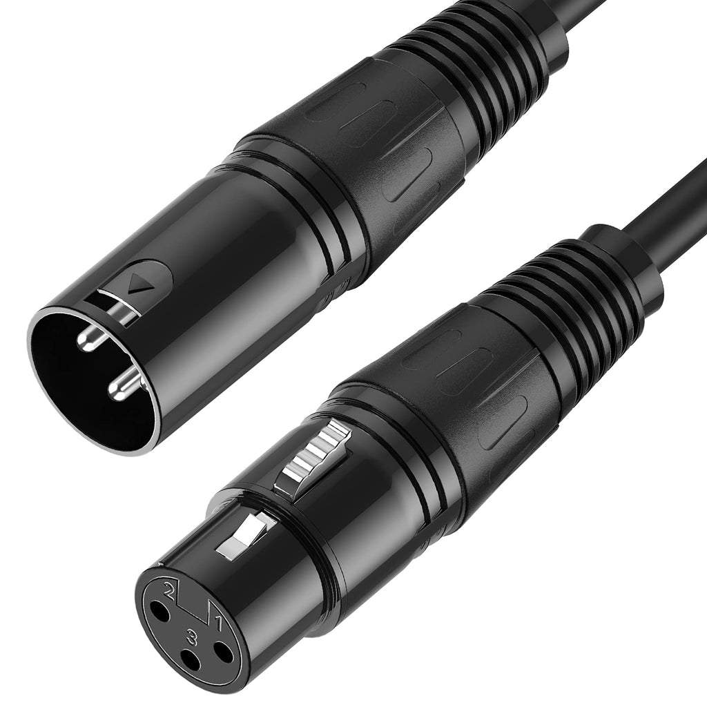  [AUSTRALIA] - XLR Cable Male to Female 25FT - Sovvid Microphone Cable XLR to XLR Cables Microphone Cord Balanced Premium Series 3 PIN XLR Mic Patch Cable Cord 3M Black 1 Pack 1PACK