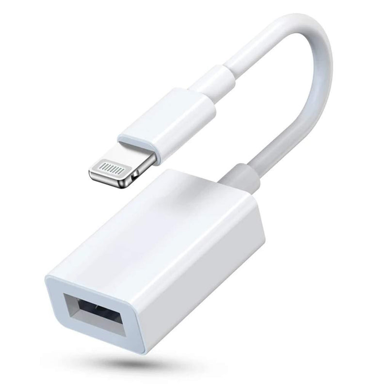 Apple Lightning to USB Camera Adapter,USB 3.0 OTG Cable Adapter for iPhone for iPad,Portable USB Adapter Compatible iOS13,Support Card Reader,USB Flash Drive,Keyboard,Mouse,No Application-Plug & Play - LeoForward Australia