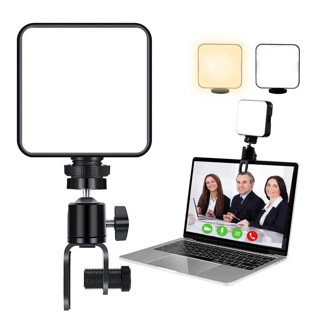  [AUSTRALIA] - Canvint Video Conference Lighting Kit, Rechargeable Zoom Lighting for Computer with Clamp Mount, 2500K-6500K Dimmable Webcam Lighting for Remote Working/Zoom Calls/Live Streaming/Self Broadcasting