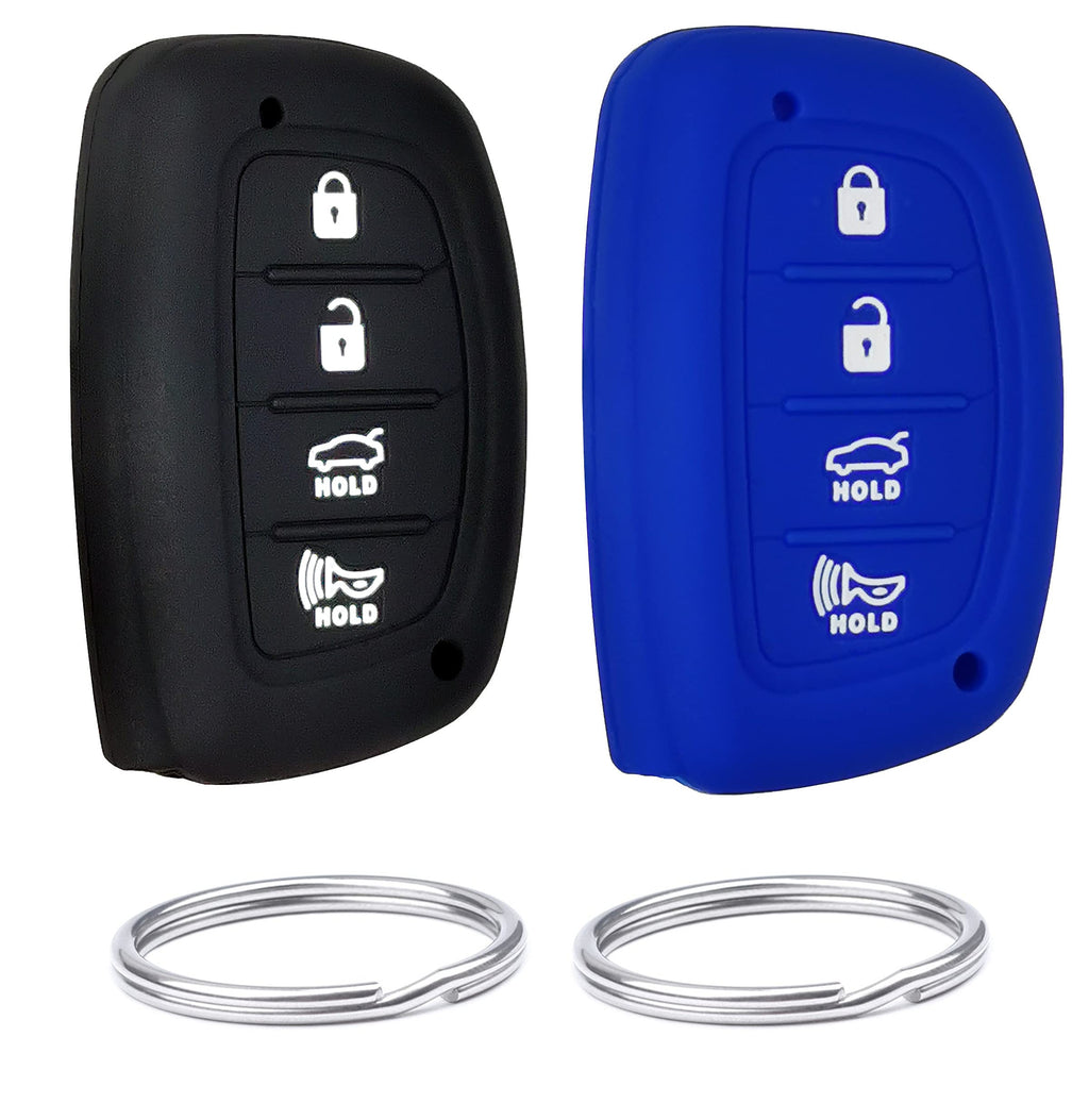 REPROTECTING Silicone Rubber Key Fob Cover Compatible with 2016-2021 Hyundai Elantra Elantra GT Ioniq Sonata Tucson SY5MDFNA433(not for keys with eject/flip/fold buttons) - LeoForward Australia
