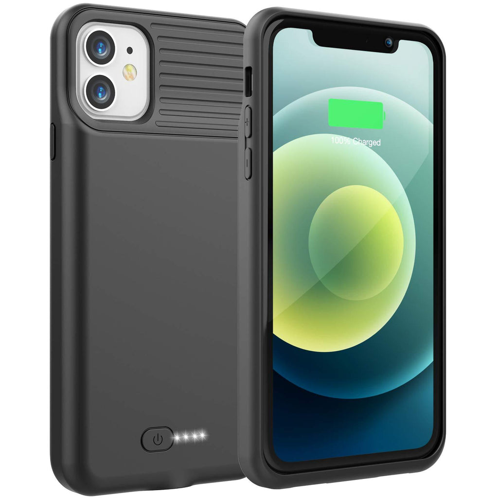  [AUSTRALIA] - BOPPS Battery Case for iPhone 11, Newest 6000mAh Light & Slim Portable Charging Case for iPhone 11, Rechargeable Extended External Battery Pack 360° Full Protection Charger Case for iPhone 11-6.1inch Black