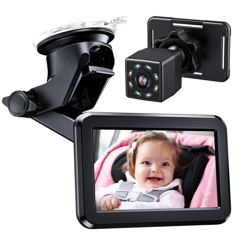 Itomoro Baby Car Mirror, Back Seat Baby Car Camera with HD Night Vision Function Car Mirror Display, Reusable Sucker Bracket, Wide View, 12V Cigarette Lighter, Easily Observe the Baby’s Move - LeoForward Australia