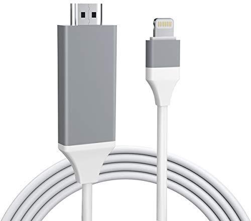[Apple MFi Certified] Lightning to HDMI Adapter Cable Compatible with iPhone iPad,Lightning Digital AV Adapter 1080p HD TV Connector Cable for iPhone/iPad/iPod on TV/Projector/Monitor(6.6ft White) - LeoForward Australia