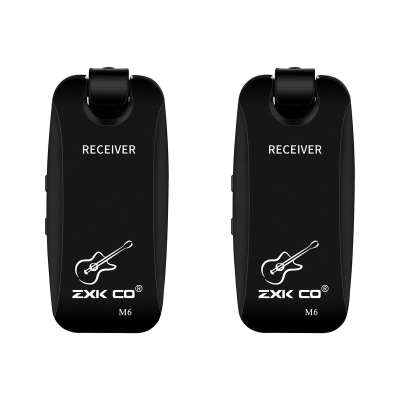  [AUSTRALIA] - Wireless Guitar System, ZXK CO 5.8 GHZ Wireless Audio Transmitter Receiver Support 8 Channels Rechargeable Electric Guitar Digital Transmitter Receiver Set Bass Music Accessories
