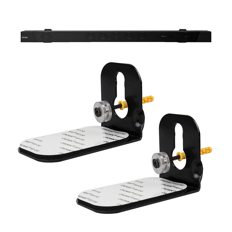 [AUSTRALIA] - Suixing Universal Sound Bar Mounts Wall Mount Kit Soundbar Mounting Bracket for Samsung, Sony, LG, Vizio Soundbar Wall Mount Brackets with Hardware Kit Black_02