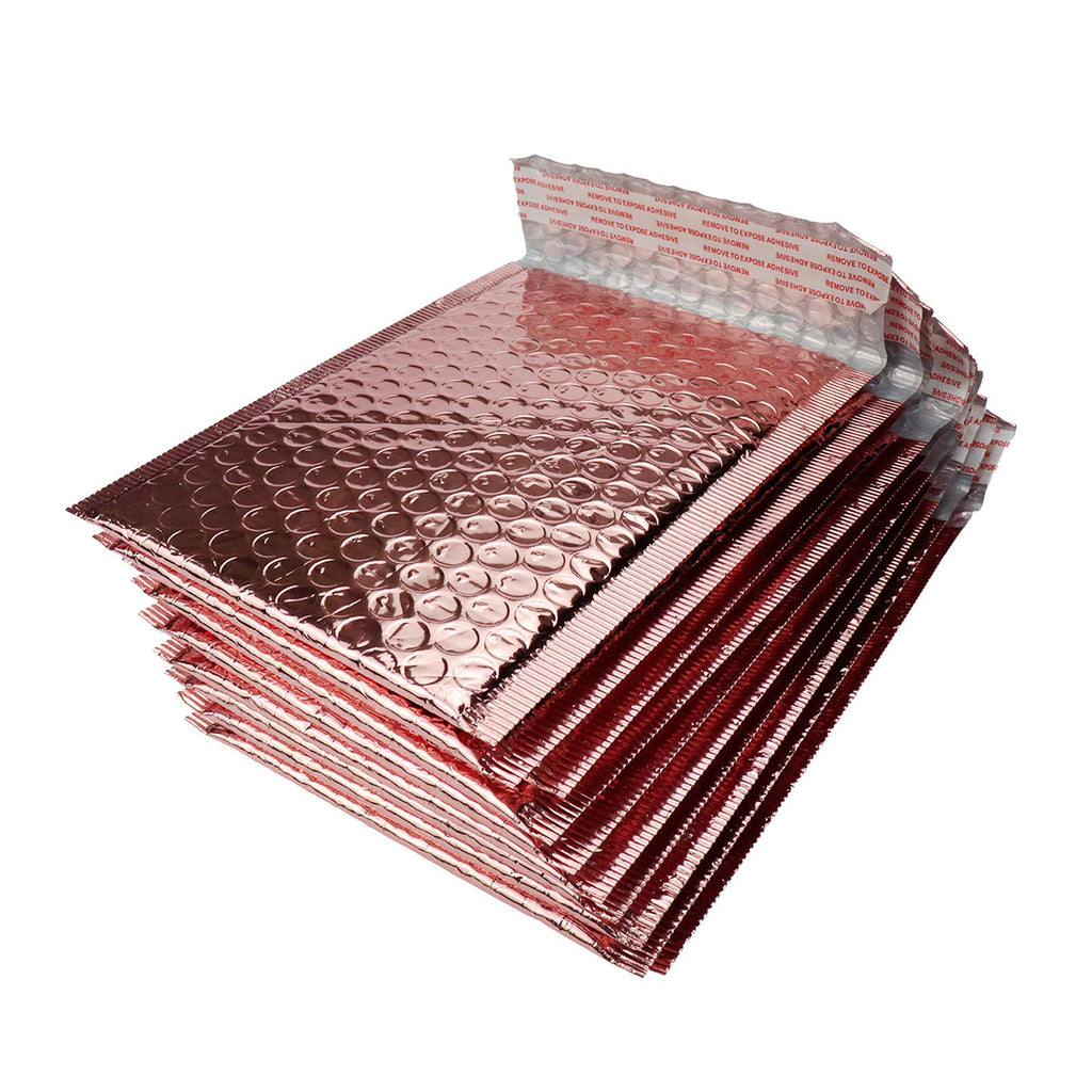 [AUSTRALIA] - Bitray 10Pcs Poly Bubble Mailers, 5.9x7.87 Inch Padded Envelopes Bulk, Bubble Lined Wrap Polymailer Bags for Shipping/Packaging/Mailing Self Seal Rose gold