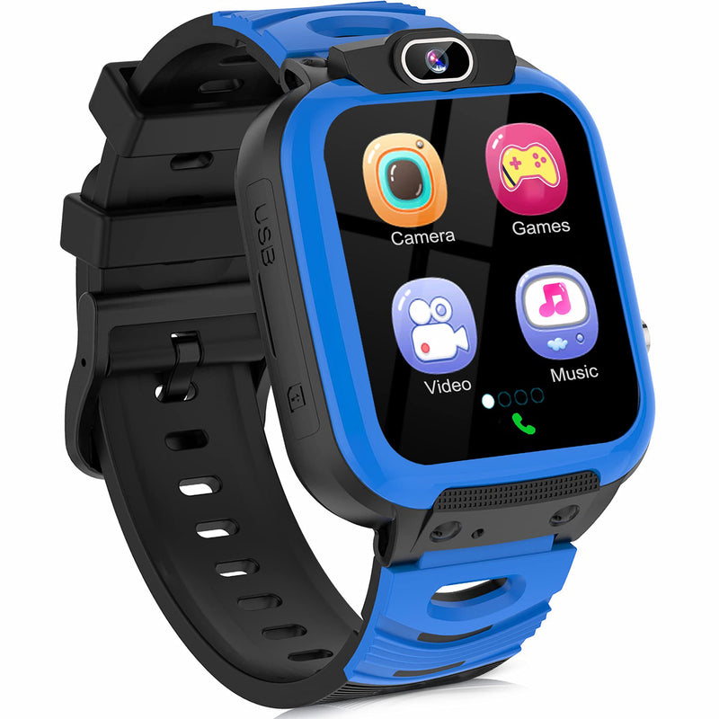 Kids Smart Watch for Boys Girls, Cell Phone Watch for Kids Educational, HD Touch Screen Games Smartwatch Children Electronic Learning Toys Birthday Gifts for 3-14 Years Students(Blue) blue - LeoForward Australia