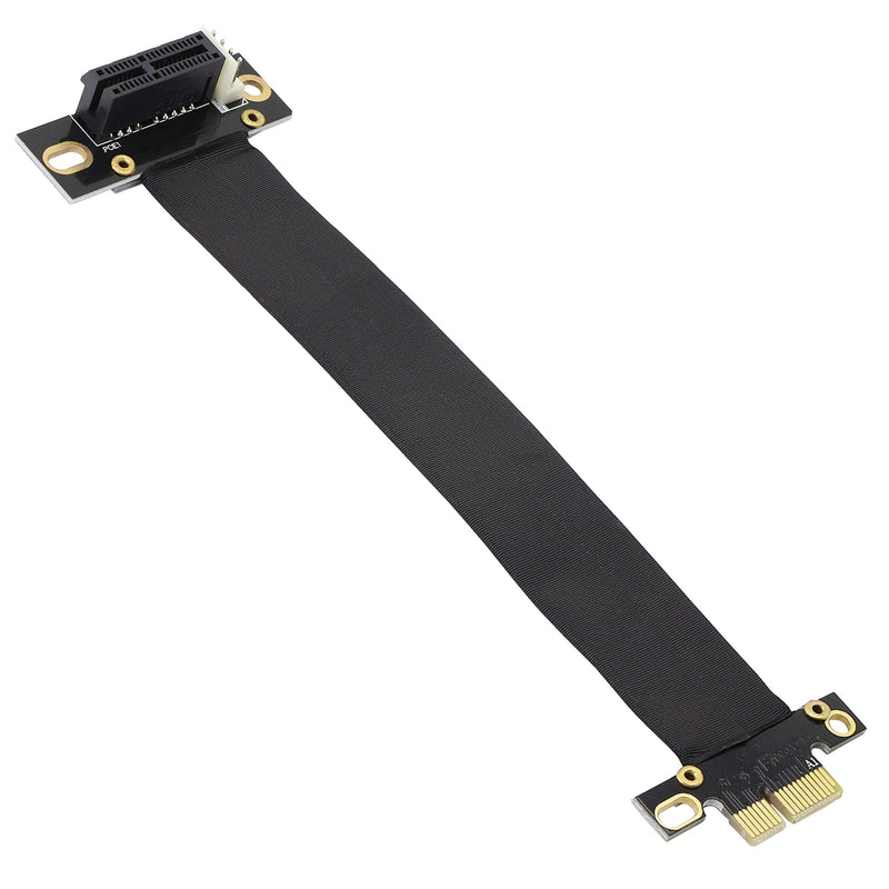  [AUSTRALIA] - PCIE Extension Cable,PCI-Express 3.0 1X Male to Female Riser Cable PCI-E 1X Extender Adapter Jumper (18cm,90°