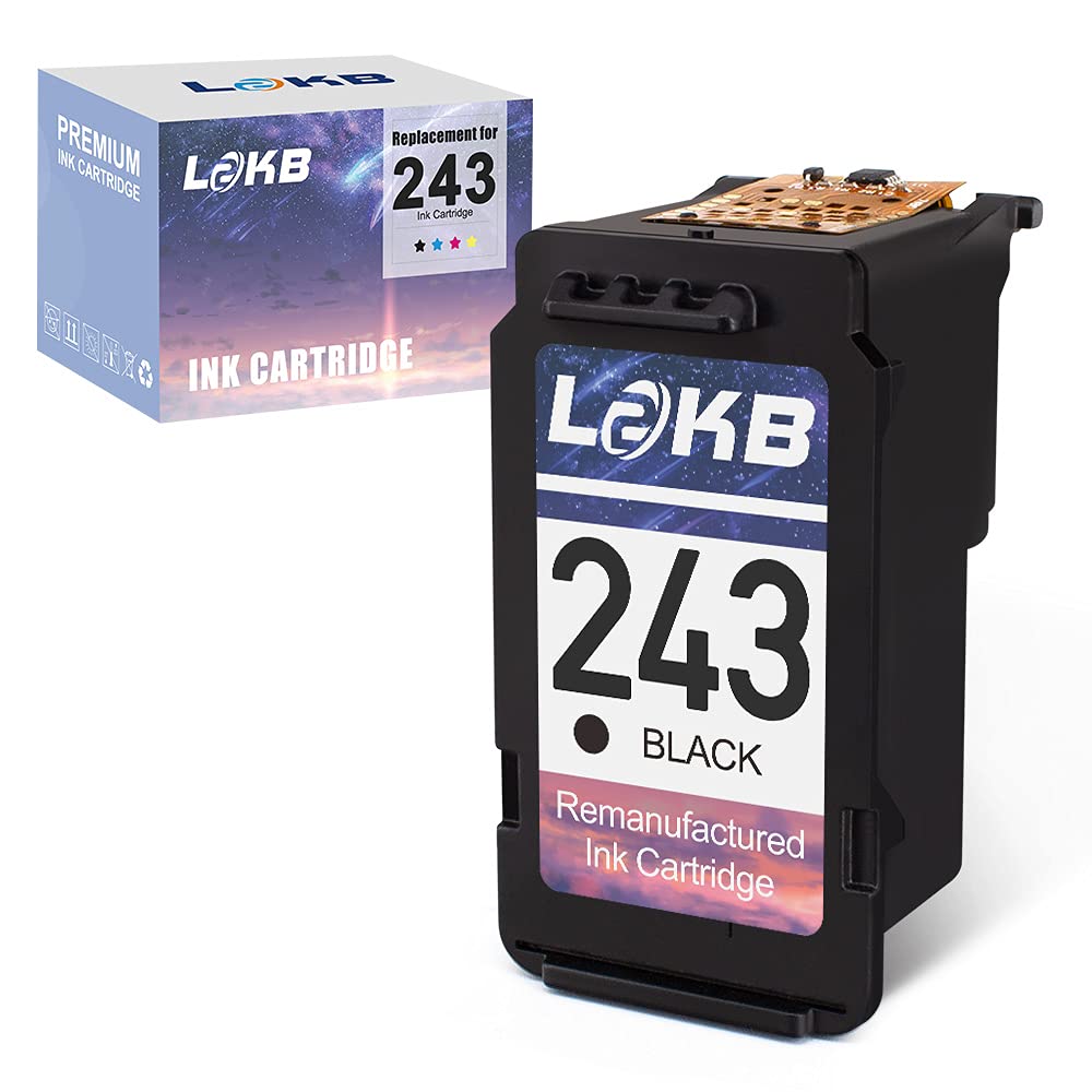 L2KB Remanufactured Ink Cartridge Replacement for Canon PG-243 PG 243 Used with MX490 MG2525 iP2820 Printers (1 Black) - LeoForward Australia