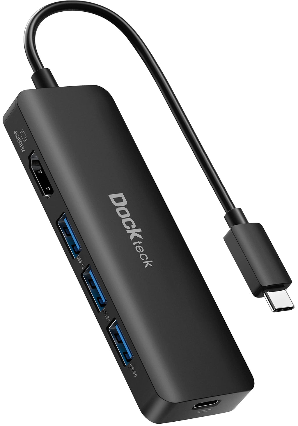  [AUSTRALIA] - USB C HUB 4K 60Hz, Dockteck USB-C Multiport Adapter 5-in-1 with 4K HDMI, 100W Power Delivery, 3 USB 3.0 Data Port for MacBook Pro/Air M1 2020, iPad Pro 2021, iPad Mini 6, Surface Pro and More