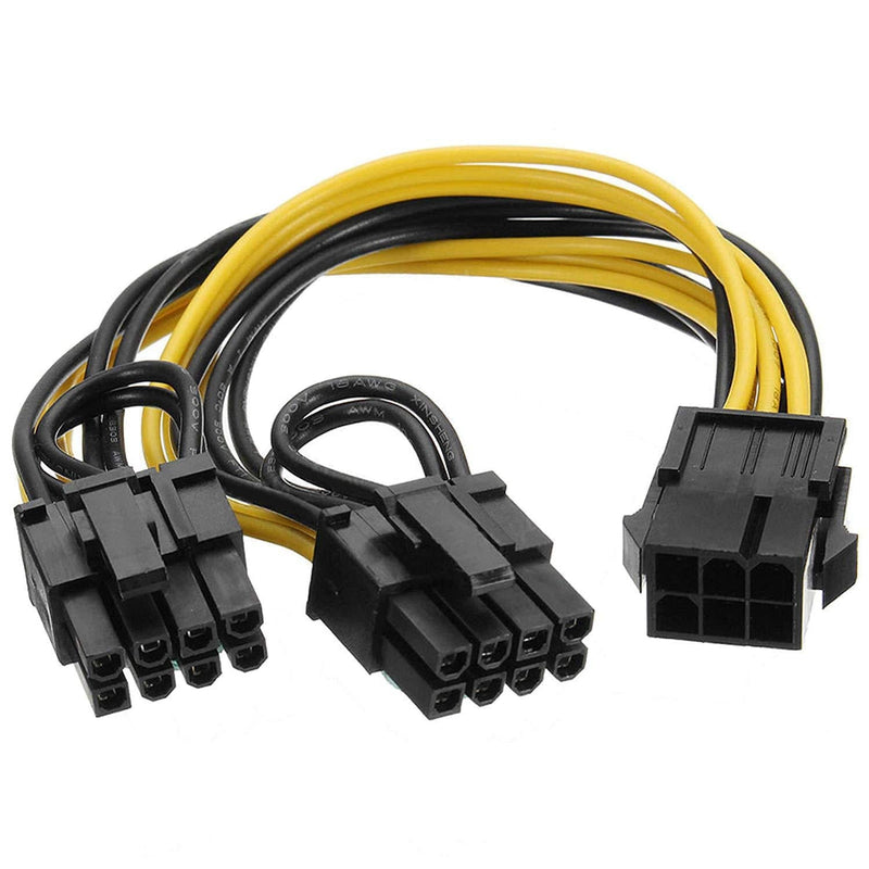 Endlesss 6 Pin Female to Dual 8(6+2) Pin Male PCIe Adapter Power Cable PCI Express Y - Splitter Cable 12.5 Inches (1 Pack) 1 Pack - LeoForward Australia