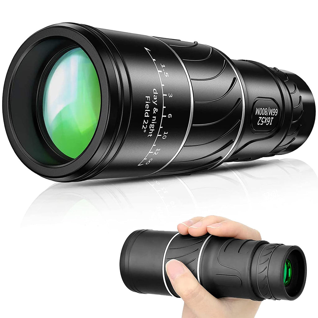  [AUSTRALIA] - Monocular Telescope,16x52 Monocular with Night Vision,Monocular for Adults Kids,High Power Compact Waterproof Monocular,with FMC BAK4 Prism Scope for Bird Watching Camping, Hiking,Concert 16X52