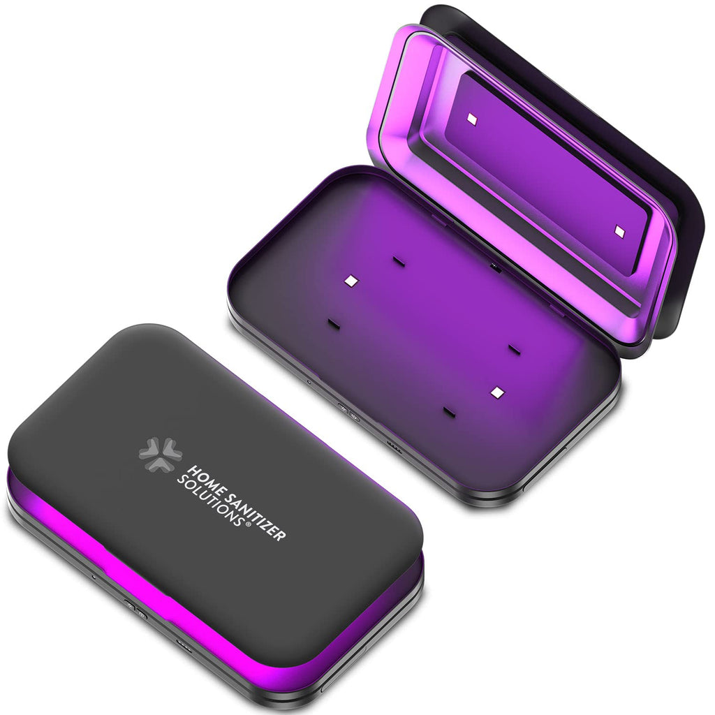  [AUSTRALIA] - UV Phone Sanitizer with Smartphone Charger Powerbank 5000 mAh - Collapsible Ultraviolet Disinfection and Sterilization Light Box for Keys Wallet Money Jewelry