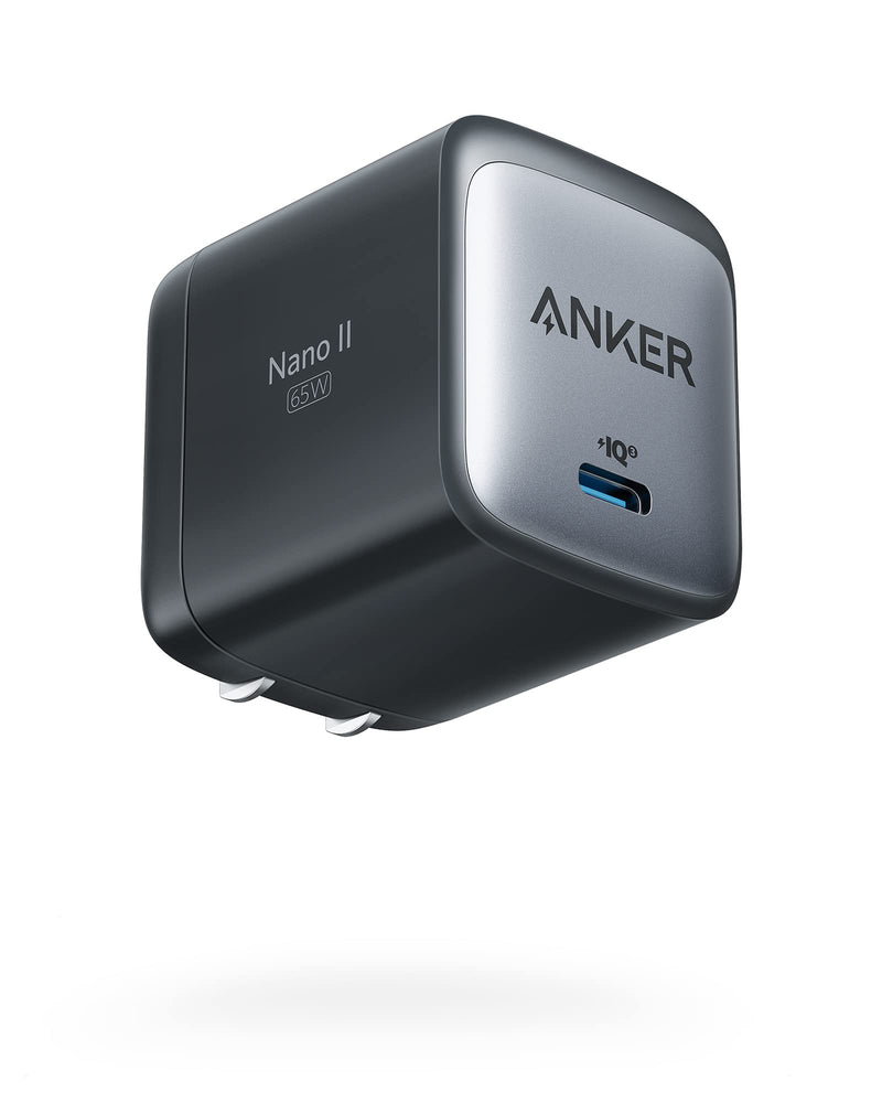  [AUSTRALIA] - Anker USB C Charger, 715 Charger (Nano II 65W), GaN II PPS Fast Compact Foldable Charger for MacBook Pro/Air, Galaxy S20/S10, Dell XPS 13, Note 20/10+, iPhone 13/Pro/Mini, iPad Pro, Pixel, and More