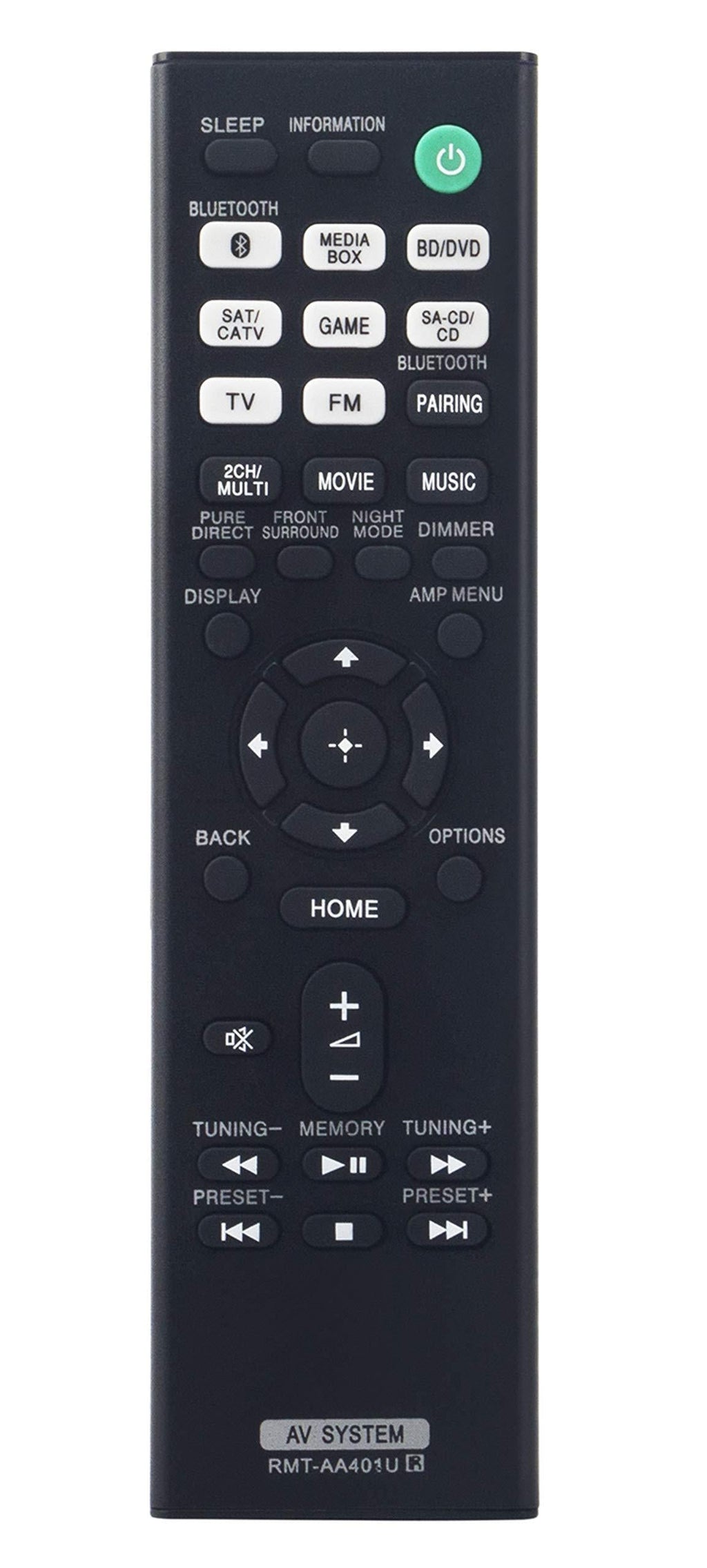 RMT-AA401U Replaced Remote fit for Sony Home Theater AV Receiver STR-DH401U STR-DH590 STR-DH790 1-493-370-11 - LeoForward Australia