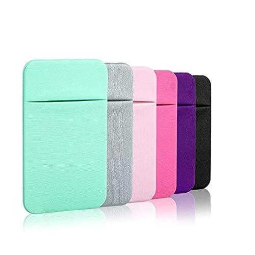  [AUSTRALIA] - Anglebao Creative Stickers Phone Card Holder, Stretch Card Sleeves Stick On Wallet for Cell Phone(Black) Black