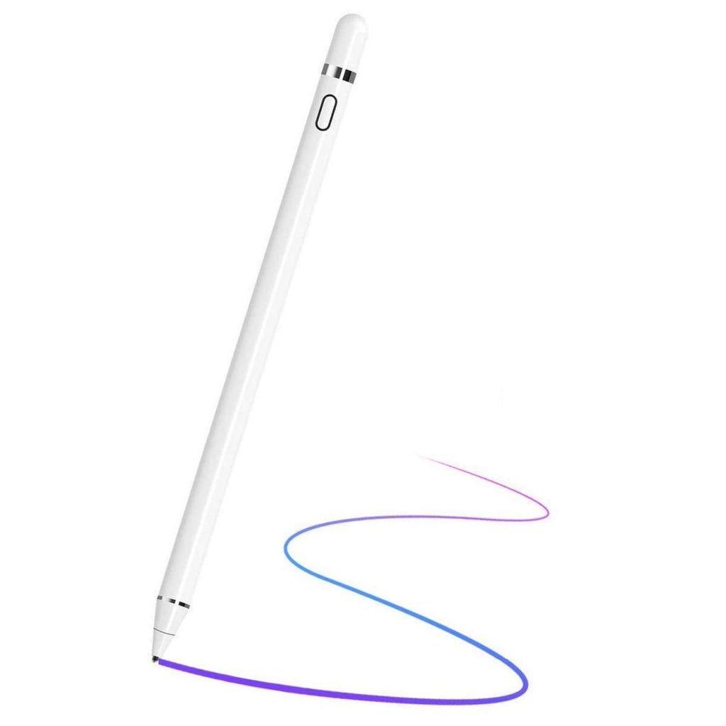 Stylus Pens for Touch Screens, Active Digital Pencil Compatible with iPad/iPad Pro/Air/Mini/iPhone/Other Tablet Drawing&Writing (White) White - LeoForward Australia