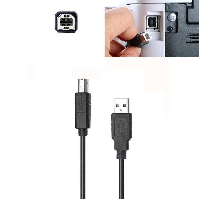  [AUSTRALIA] - Replace HP All in one Printer Cable Cord Compatible for HP Deskjet 2540/3630 / 2132/2130 / 3520/3720 / 2542/3636 / 2544 / 3050A HP Photosmart 5520 5510 6520 Pixel 3 HP 4655 USB Cord