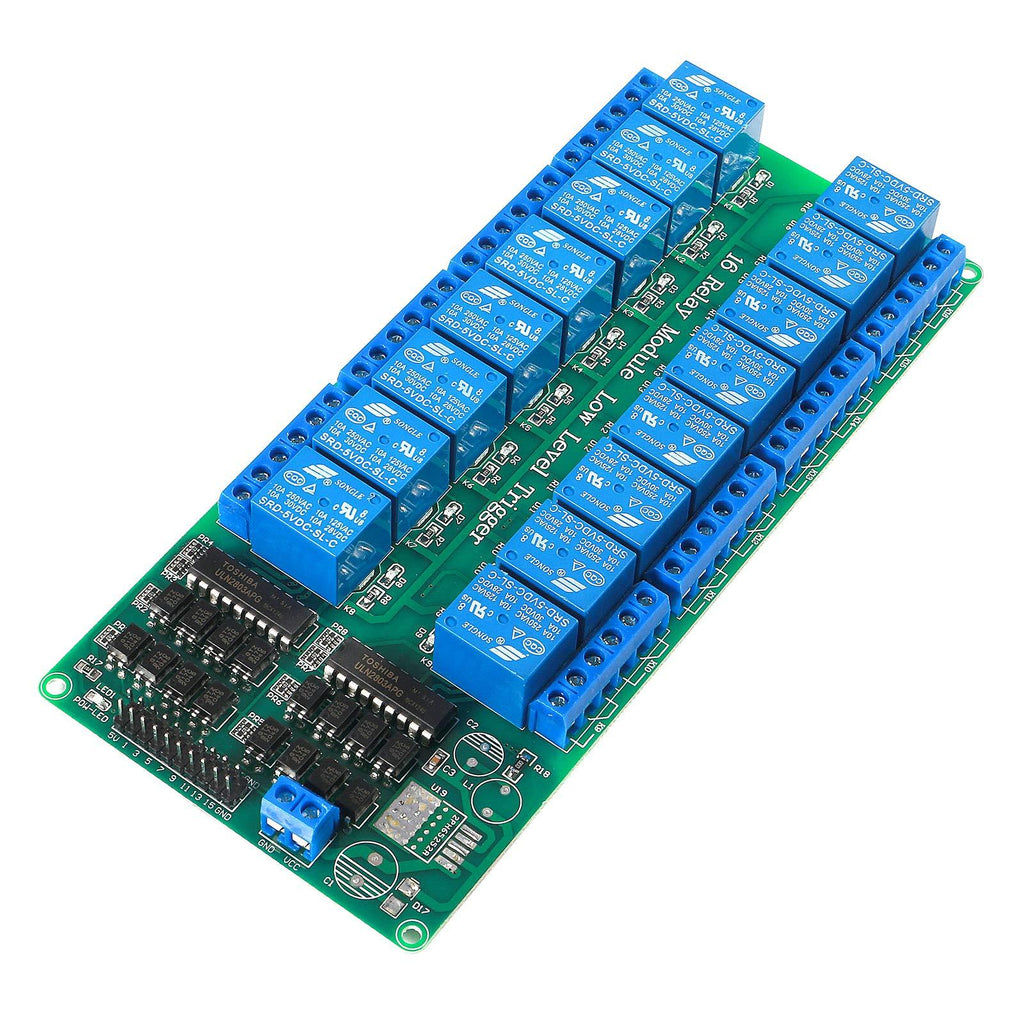 ALAMSCN 16 Channel DC 5V Relay Module with Optocoupler Low Level Trigger Expansion Board for Smart Control Switch - LeoForward Australia