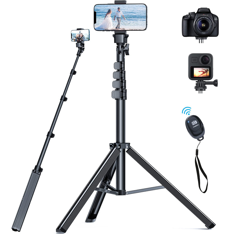  [AUSTRALIA] - [Newest] Phone Tripod - 66" [Stable & Portable] iPhone Tripod Stand with Remote, NEXBOOM Travel Tripod for iPhone Compatible with iPhone 13 Pro Max / 13 Pro / 12 Pro Max/Samsung S21/ Camera/GoPro