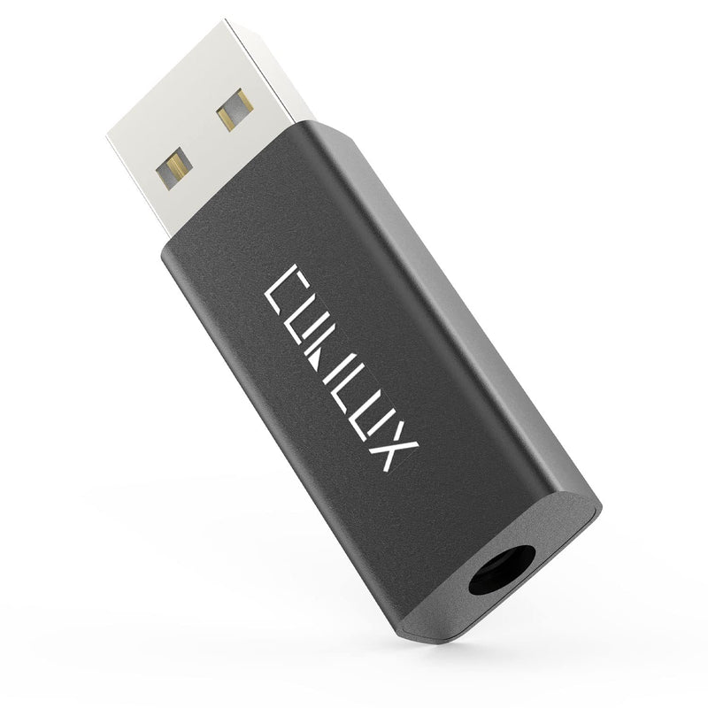  [AUSTRALIA] - Cubilux 192KHz/24bit USB to 3.5mm Audio Adapter Compatible Mac Pro/Mini, PS5 PS4, Windows Linux Laptop PC Computer Raspberry Pi, USB A to 1/8” TRRS Combo Jack Headphone Dongle, External USB Sound Card USB to TRRS 192Khz/24-bit, Black
