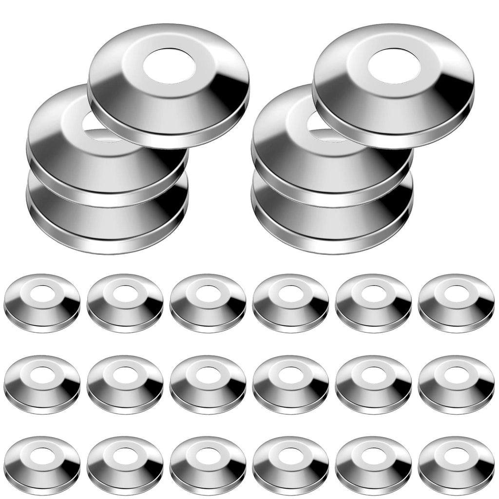  [AUSTRALIA] - 1/2 Inches Escutcheon Flange Plate Pipe Cover for 5/8 Inches OD Copper, PEX, and PVC plumbing Pipe Stainless Steel Chrome Plated Escutcheon Pipe Wall Cover (12) 12