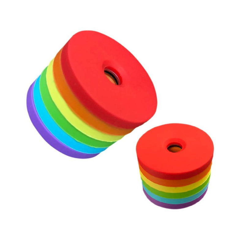 Kconn Powerful Neodymium Disc Magnets, Silicone Multicolor Strong Permanent Magnets for Fridge, Scientific, DIY, Craft and Office, 1.02 inch Diameter, Pack of 6 - LeoForward Australia