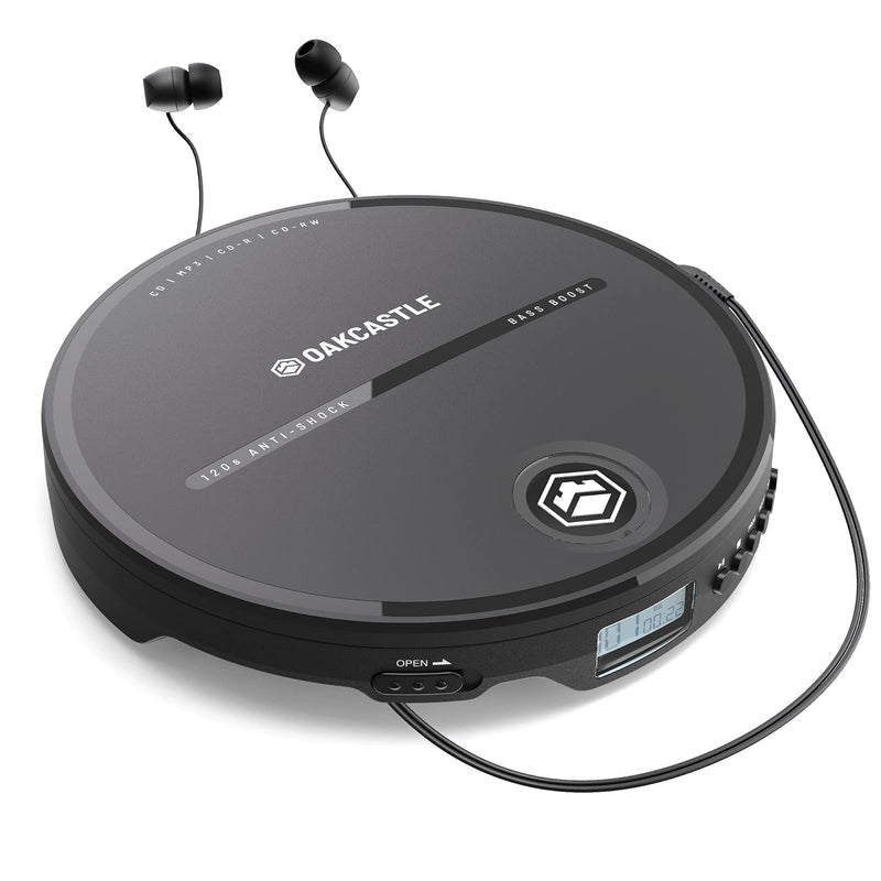  [AUSTRALIA] - Oakcastle CD10 Portable CD Player | Battery Powered | Personal Walkman Disc Player | Anti-Skip | Retro Style Discman | Headphones Included