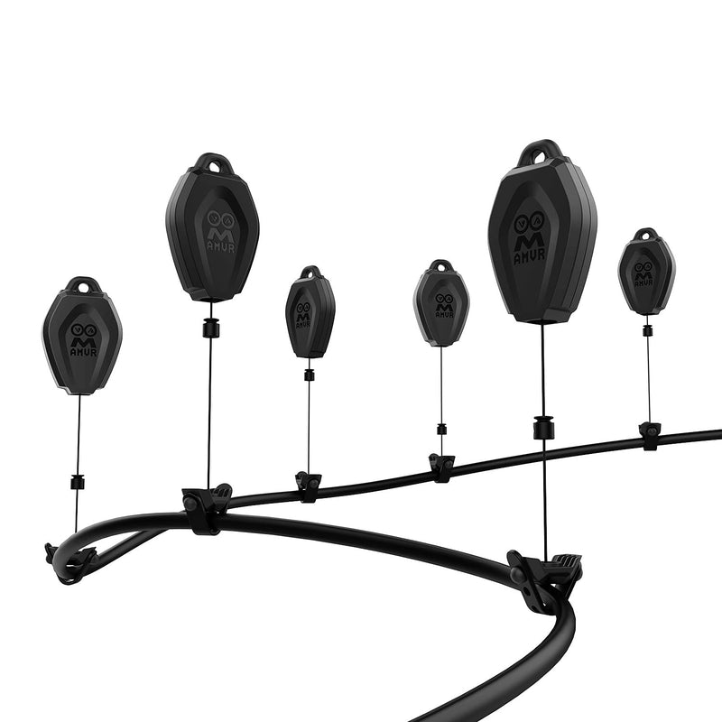  [AUSTRALIA] - AMVR [Pro Version] VR Cable Management System, 6 Packs Ceiling Pulley System for Oculus Quest/Quest 2/Rift/Rift S/Valve Index/HTC Vive/Vive Pro/HP Reverb G2/PSVR VR Cord Accessories, VR Link Cable Black