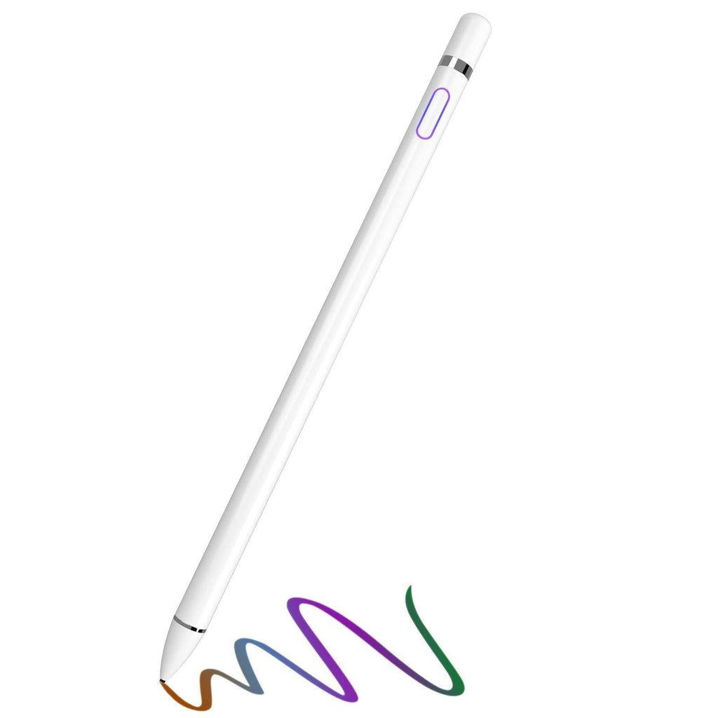 Stylus Pen for Touch Screens, Digital Pencil Capacitive Pen Fine Point Stylist Pen Pencil Compatible with iPhone iPad Pro Air Mini Android Microsoft Surface and Other Tablets White - LeoForward Australia