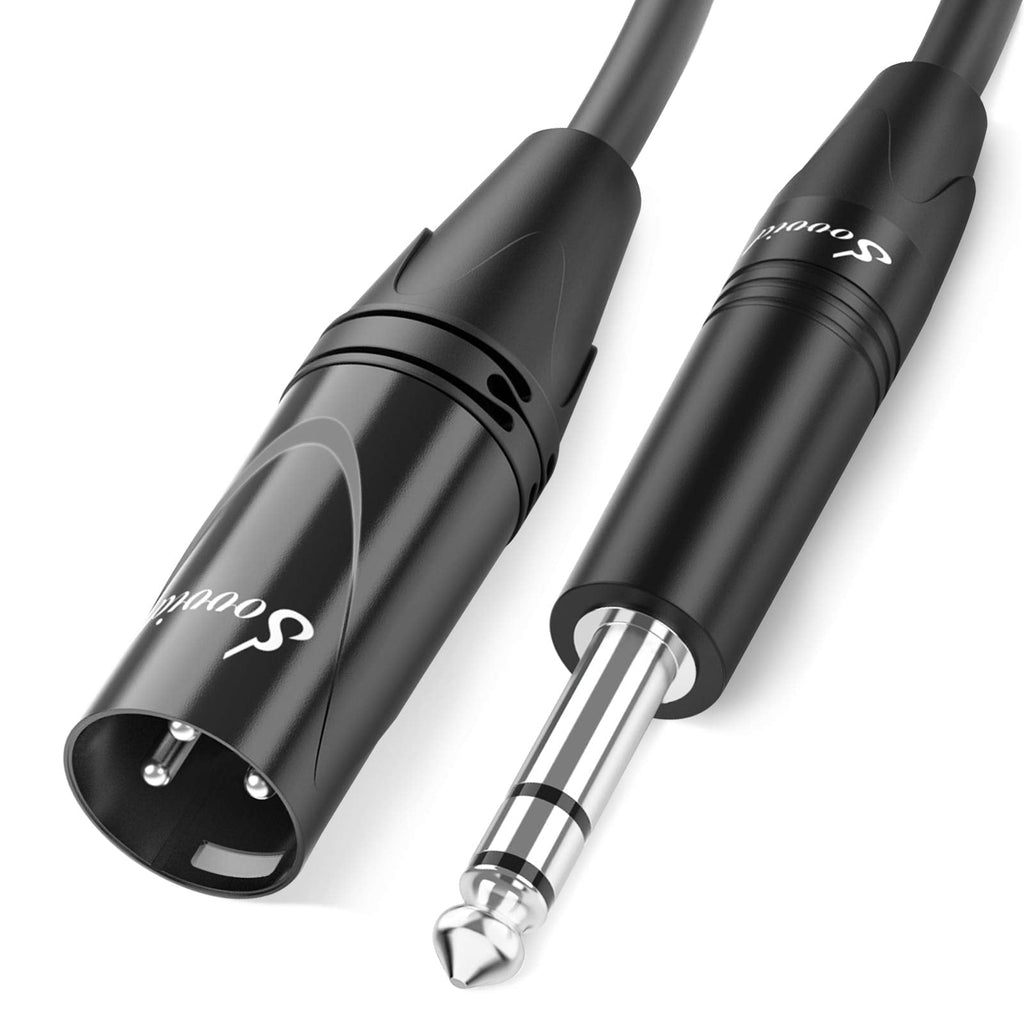  [AUSTRALIA] - 1/4 to XLR Male Cable-Sovvid Quarter inch XLR Male to 1/4 Male Balanced Interconnect Cable 6.35mm TRS Male to XLR Male 6Feet 6FT